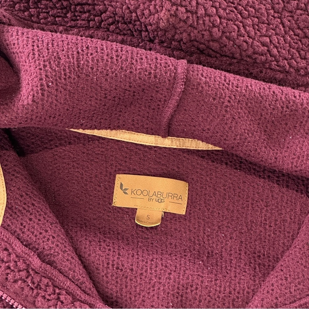 Koolaburra by UGG Sherpa Hoodie Cozy Quarter Zip Pullover Small - Picture 6 of 12